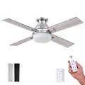 Prominence Home Kyrra, 52 in. Ceiling Fan with  Light & Remote Control, Brushed Nickel 51678-40